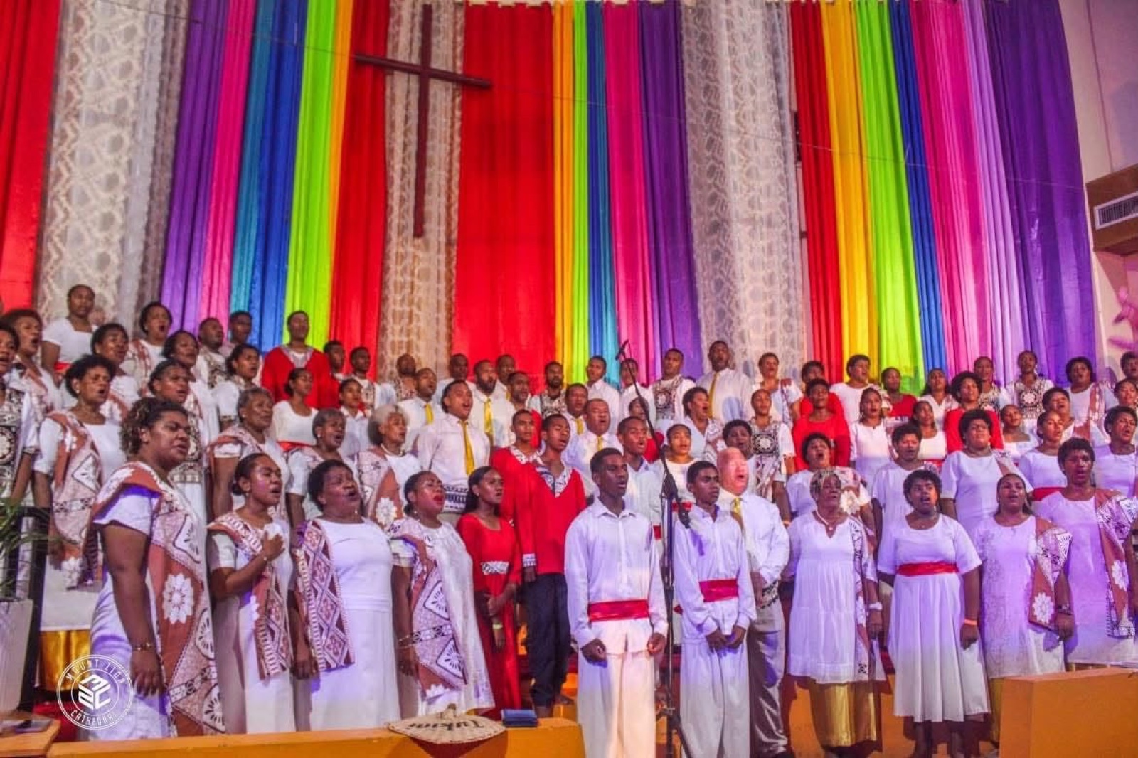 Mount Zion Cathedral choir singing together