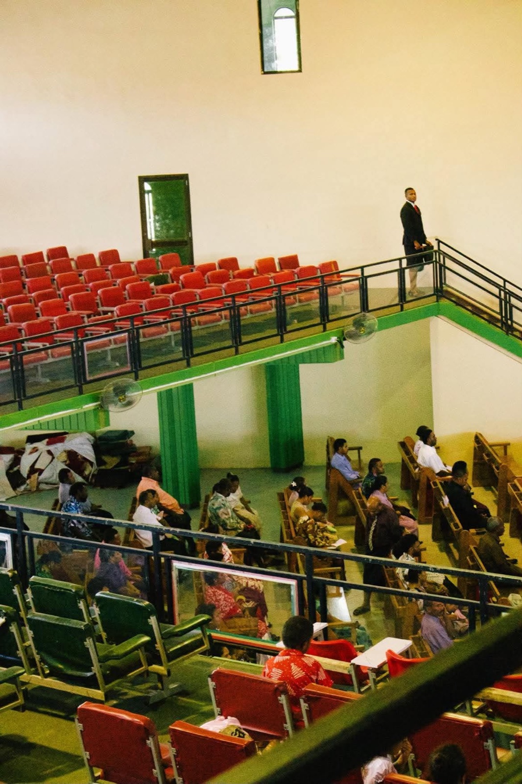 Congregation members seated inside Mount Zion Cathedral